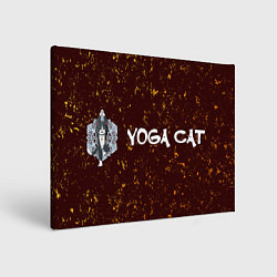 Холст прямоугольный Кошачья Йога - Гранж, цвет: 3D-принт