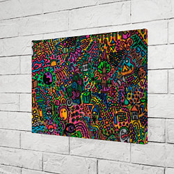 Холст прямоугольный Кислотные узоры психоделика, цвет: 3D-принт — фото 2