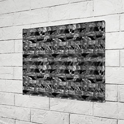 Холст прямоугольный Черно -белый полосатый узор, цвет: 3D-принт — фото 2