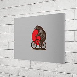 Холст прямоугольный Медведь на велосиеде, цвет: 3D-принт — фото 2