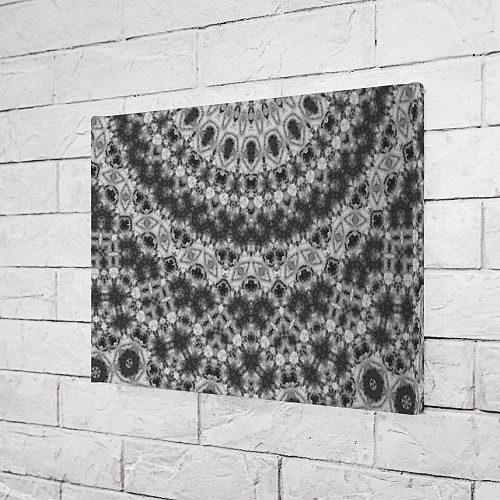 Картина прямоугольная Черно белый круглый узор / 3D-принт – фото 3