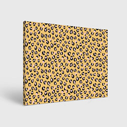 Холст прямоугольный Желтый леопардовый принт, цвет: 3D-принт