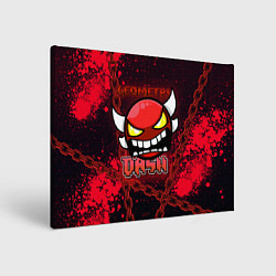 Холст прямоугольный Geometry Dash: Red Evil, цвет: 3D-принт