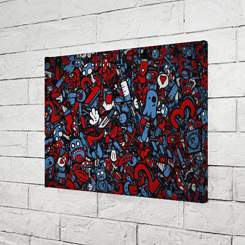Картина прямоугольная RedBlue stikers / 3D-принт – фото 3