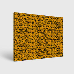 Холст прямоугольный Хэллоуинские Тыквы, цвет: 3D-принт