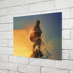 Холст прямоугольный Винланд стоит на скале сага, цвет: 3D-принт — фото 2