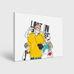 Холст прямоугольный Итадори Юдзи - Jujutsu Kaisen, цвет: 3D-принт