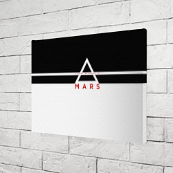Холст прямоугольный Thirty Seconds to Mars черно-белая, цвет: 3D-принт — фото 2