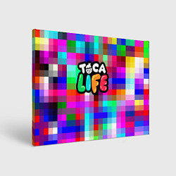 Холст прямоугольный Toca Life: Pixels, цвет: 3D-принт