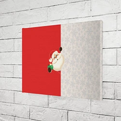 Холст прямоугольный Дед Мороз селфи, цвет: 3D-принт — фото 2