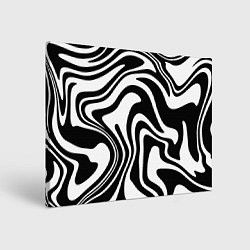 Холст прямоугольный Черно-белые полосы Black and white stripes, цвет: 3D-принт