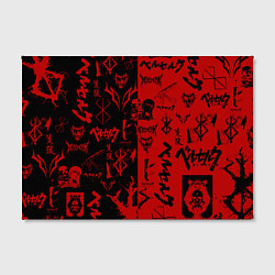 Холст прямоугольный BERSERK BLACK RED БЕРСЕРК ПАТТЕРН, цвет: 3D-принт — фото 2