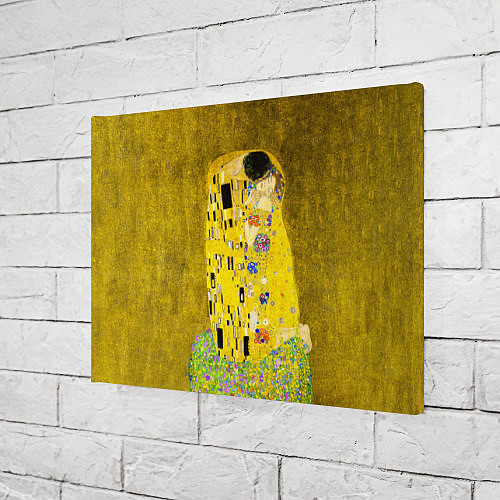 Картина прямоугольная Влюблённые поцелуй художник Климт / 3D-принт – фото 3