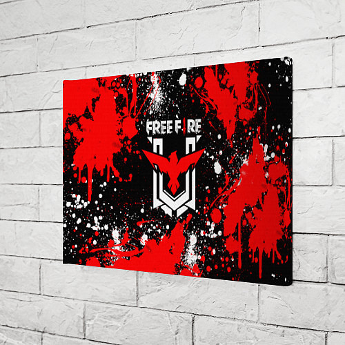 Картина прямоугольная Free Fire: Брызги и капли красок / 3D-принт – фото 3