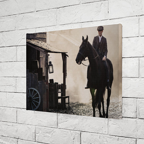 Картина прямоугольная Томас Шелби на коне / 3D-принт – фото 3
