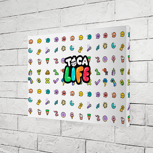 Картина прямоугольная Логотип Toca Boca Тока Бока / 3D-принт – фото 3