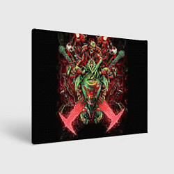 Холст прямоугольный DOOM SLAYER И СИЛЫ ЗЛА, ДЕМОНЫ, цвет: 3D-принт