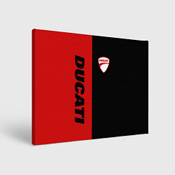 Холст прямоугольный DUCATI BLACK RED BACKGROUND, цвет: 3D-принт
