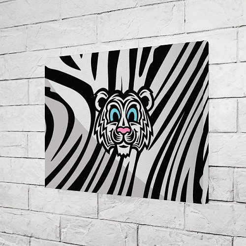 Картина прямоугольная Забавный Белый тигр / 3D-принт – фото 3