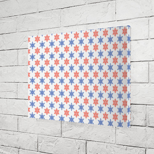 Картина прямоугольная Снежинки паттернsnowflakes pattern / 3D-принт – фото 3