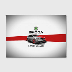 Холст прямоугольный Skoda Rapid Sport, цвет: 3D-принт — фото 2