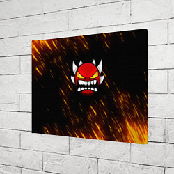 Холст прямоугольный Geometry Dash - Неоновые штрихи, цвет: 3D-принт — фото 2