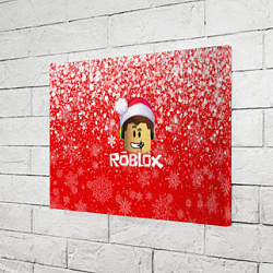 Холст прямоугольный ROBLOX НОВОГОДНИЙ SMILE 2022, цвет: 3D-принт — фото 2