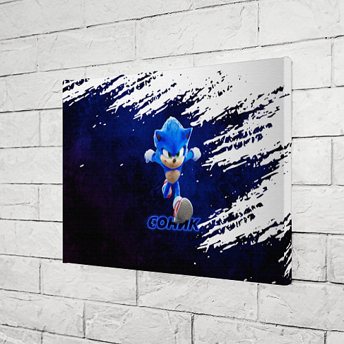 Картина прямоугольная Sonic со скоростью звука / 3D-принт – фото 3