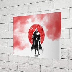 Холст прямоугольный Сайтама красный дым One Punch-Man, цвет: 3D-принт — фото 2