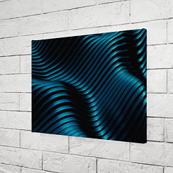 Холст прямоугольный Волны голубого металла, цвет: 3D-принт — фото 2
