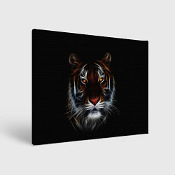 Холст прямоугольный Тигр в Темноте Глаза Зверя, цвет: 3D-принт