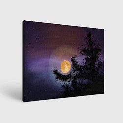 Холст прямоугольный Night sky with full moon by Apkx, цвет: 3D-принт