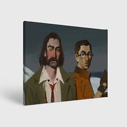 Холст прямоугольный Дюбуа и Куцураги маслом, цвет: 3D-принт
