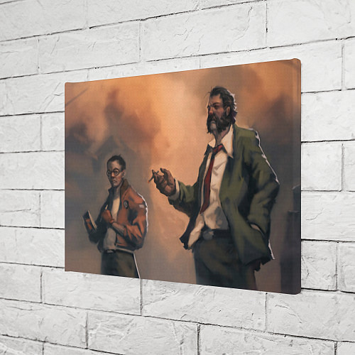 Картина прямоугольная Напарники в раздумьях / 3D-принт – фото 3