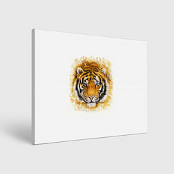 Холст прямоугольный Дикий Тигр Wild Tiger, цвет: 3D-принт