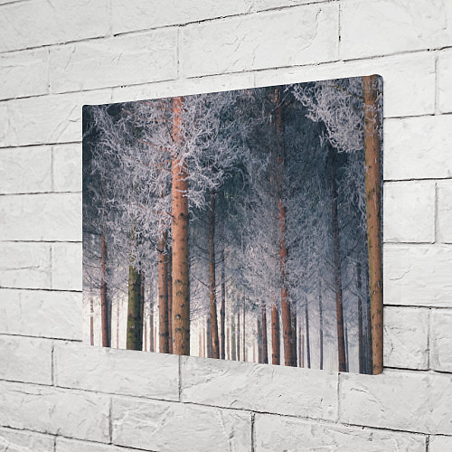 Картина прямоугольная Зимний еловый лес / 3D-принт – фото 3