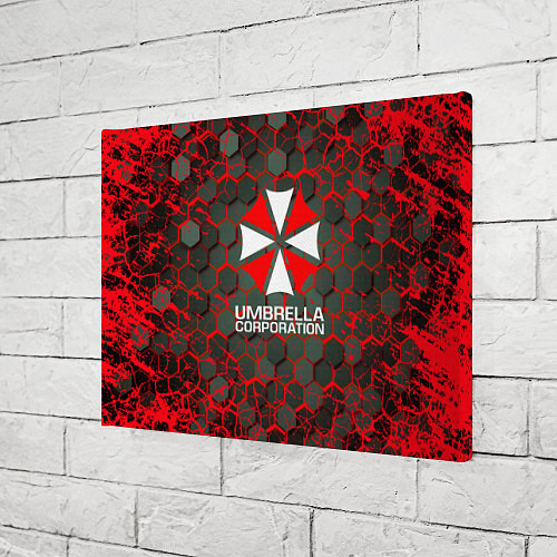 Картина прямоугольная Umbrella Corporation соты / 3D-принт – фото 3