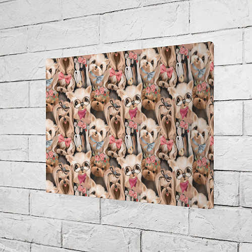 Картина прямоугольная Паттерн йорки / 3D-принт – фото 3