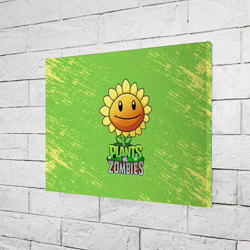 Картина прямоугольная Подсолнух Plants vs Zombies / 3D-принт – фото 3