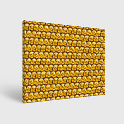 Холст прямоугольный Золотые Биткоины Golden Bitcoins, цвет: 3D-принт