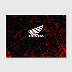 Холст прямоугольный Honda Красные линии, цвет: 3D-принт — фото 2