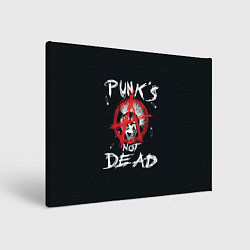 Холст прямоугольный Punks Not Dead Анархия, цвет: 3D-принт