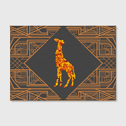 Холст прямоугольный Жираф из листьев, цвет: 3D-принт — фото 2