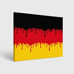 Холст прямоугольный Флаг Германии потёки, цвет: 3D-принт