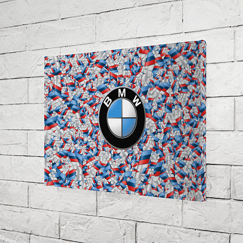 Картина прямоугольная BMW M PATTERN LOGO / 3D-принт – фото 3