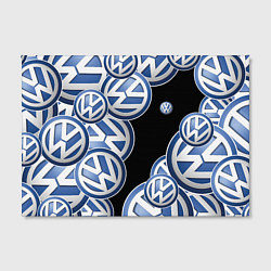 Холст прямоугольный Volkswagen logo Pattern, цвет: 3D-принт — фото 2