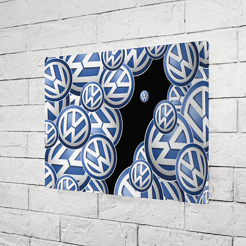 Картина прямоугольная Volkswagen logo Pattern / 3D-принт – фото 3