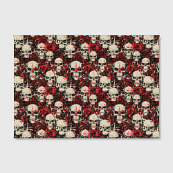 Холст прямоугольный Кровавые Черепа Skulls, цвет: 3D-принт — фото 2