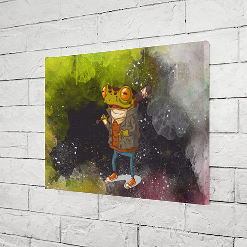 Картина прямоугольная Лягушка хулиган Frog hooligan / 3D-принт – фото 3