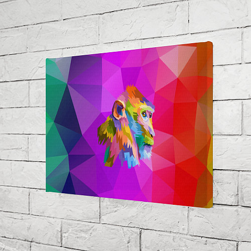 Картина прямоугольная Цветная обезьяна Color monkey / 3D-принт – фото 3